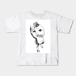 Smoking Bakeneko. Kids T-Shirt